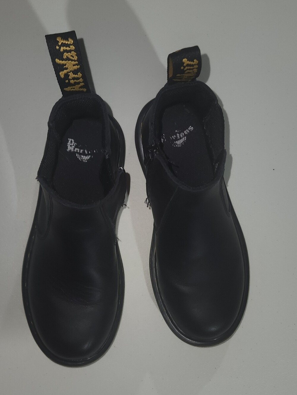 Dr. Martens Kids AirWair With Yellow Stitching Size 2 Toddler - Picture 2 of 9